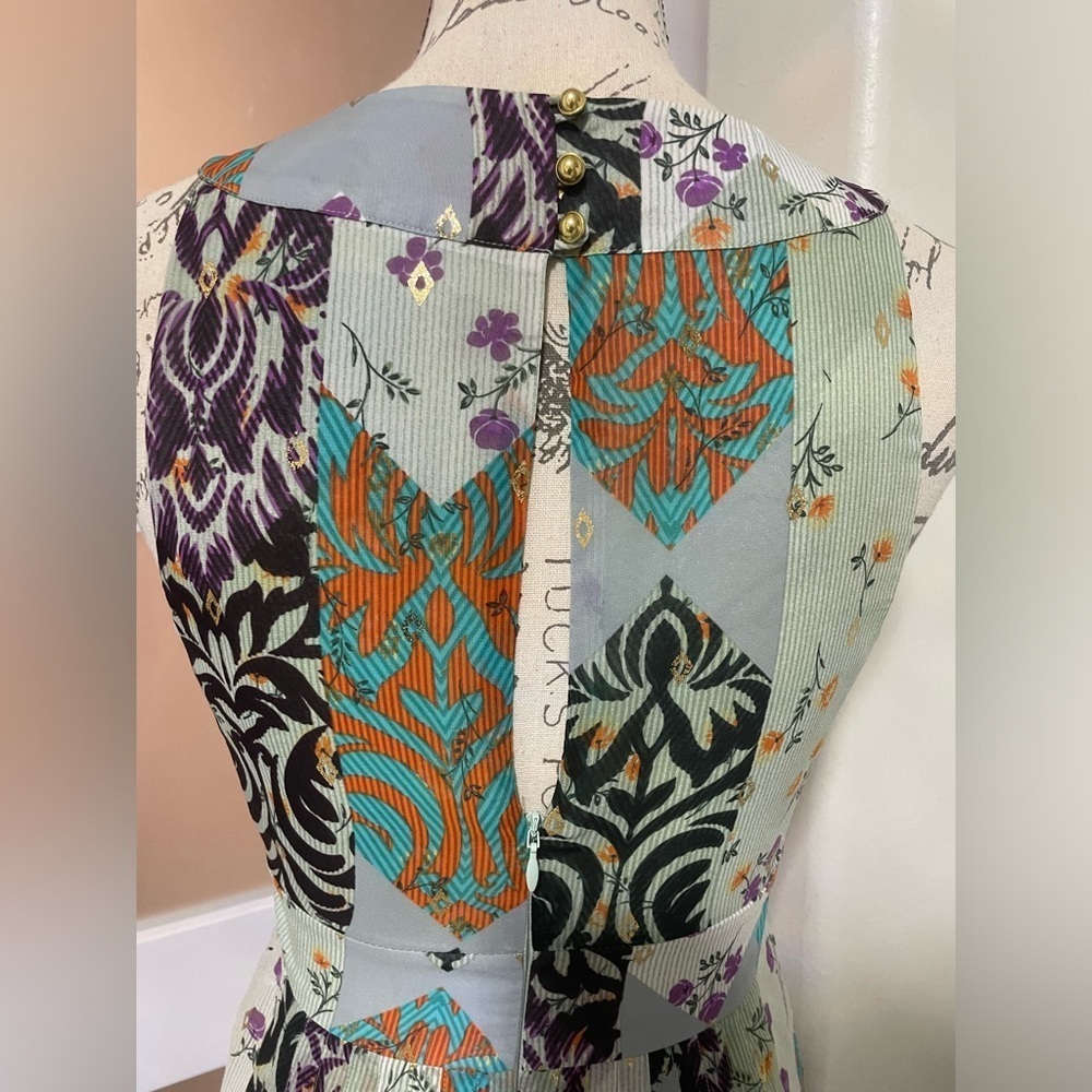 Maeve Anthropologie Patchwork Floral Maxi Dress | Size 0 | EUC - Picture 7 of 12
